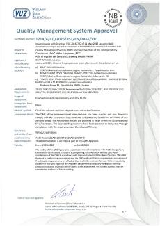  Quality management system approval